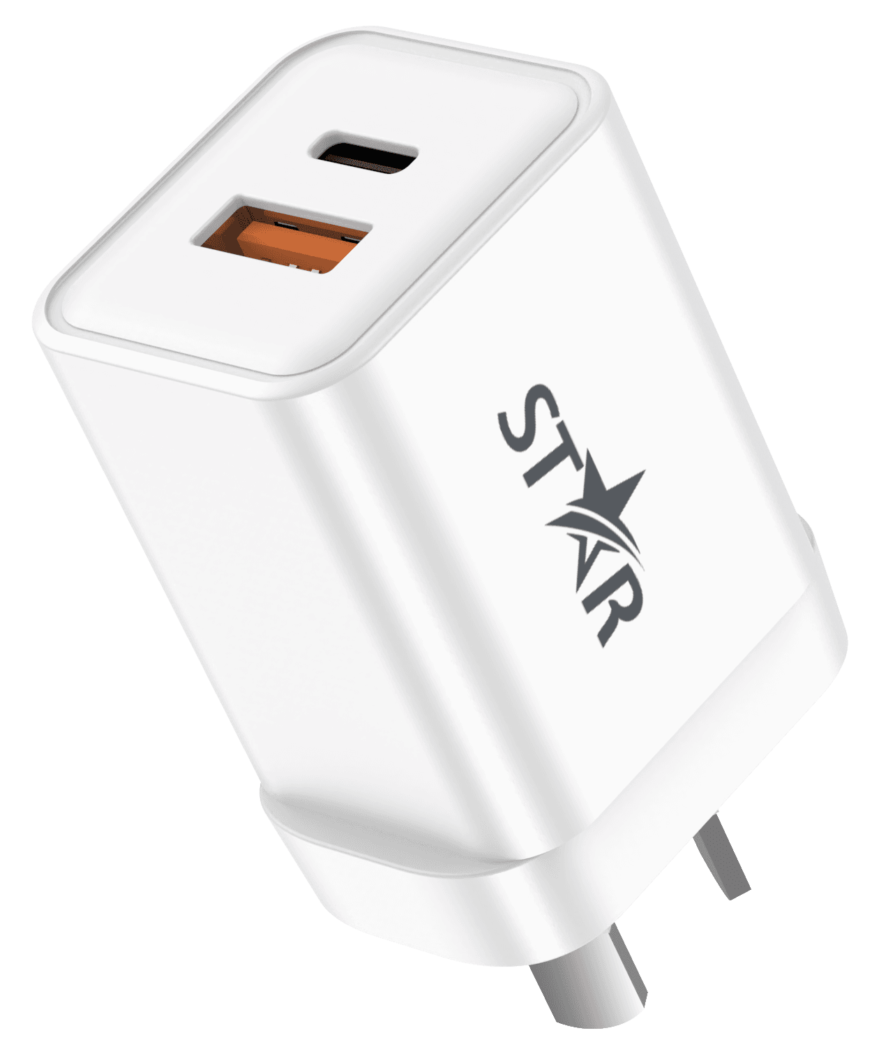Star 33W Type-C + USB Ultra Fast Wall Charger-White