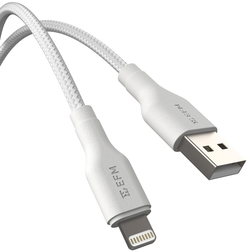 EFM USB-A to Lightning Braided Power and Data 2M Cable
